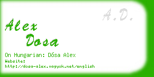 alex dosa business card