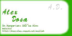 alex dosa business card